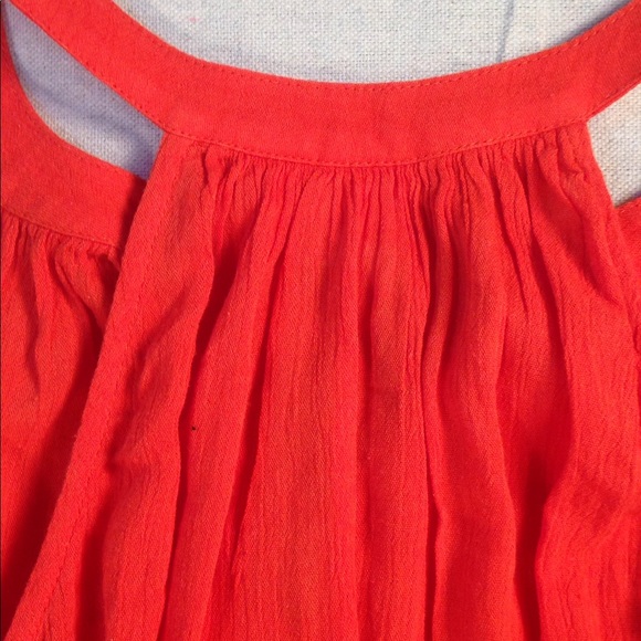 HOST PICK! BP Trapeze Tassel Lace-up Tank, Red, XS - Picture 5 of 6